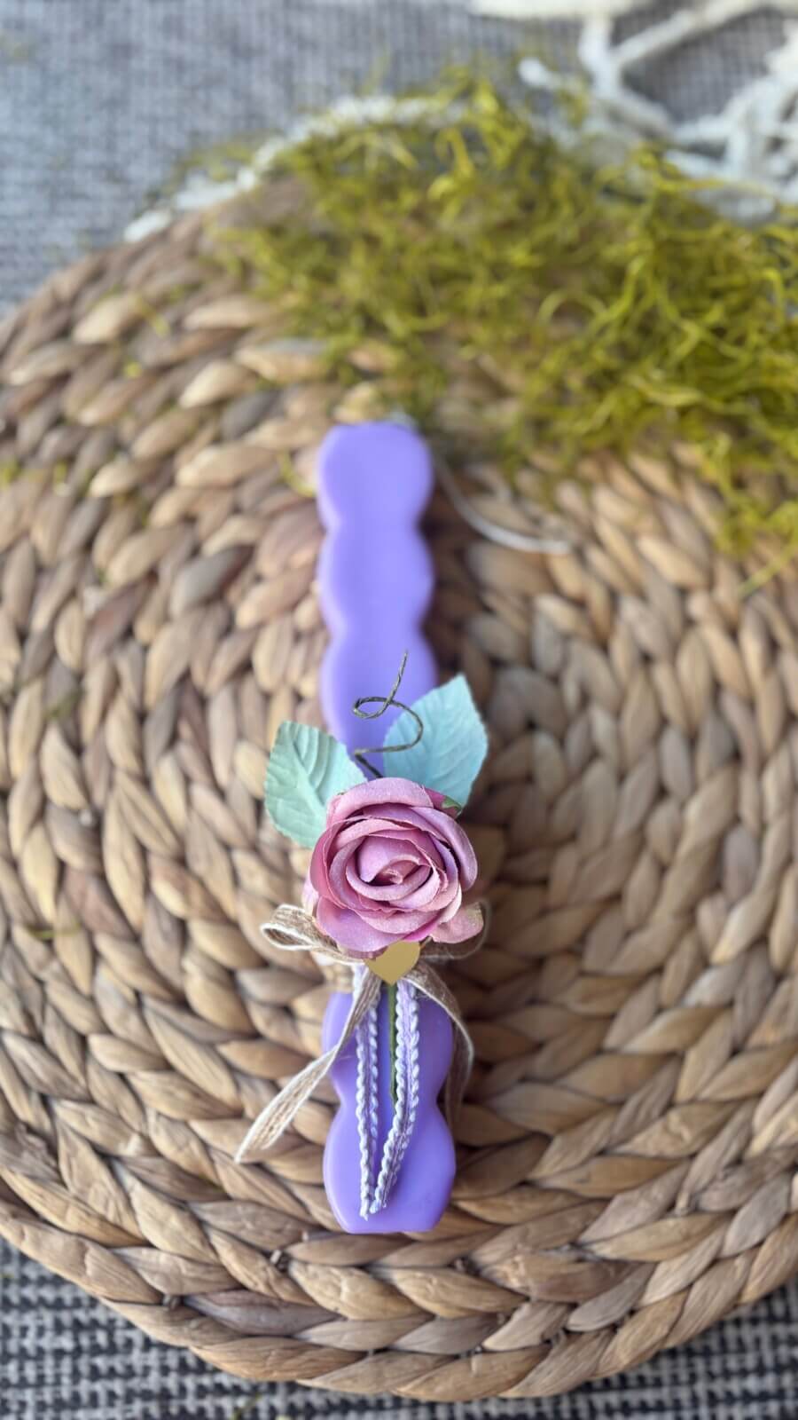 Λαμπάδα με φυτικό κερί