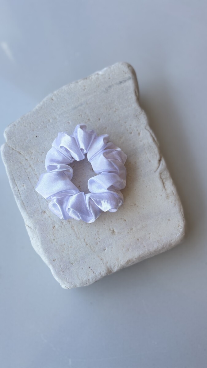 Χειροποίητο scrunchie white snow petite