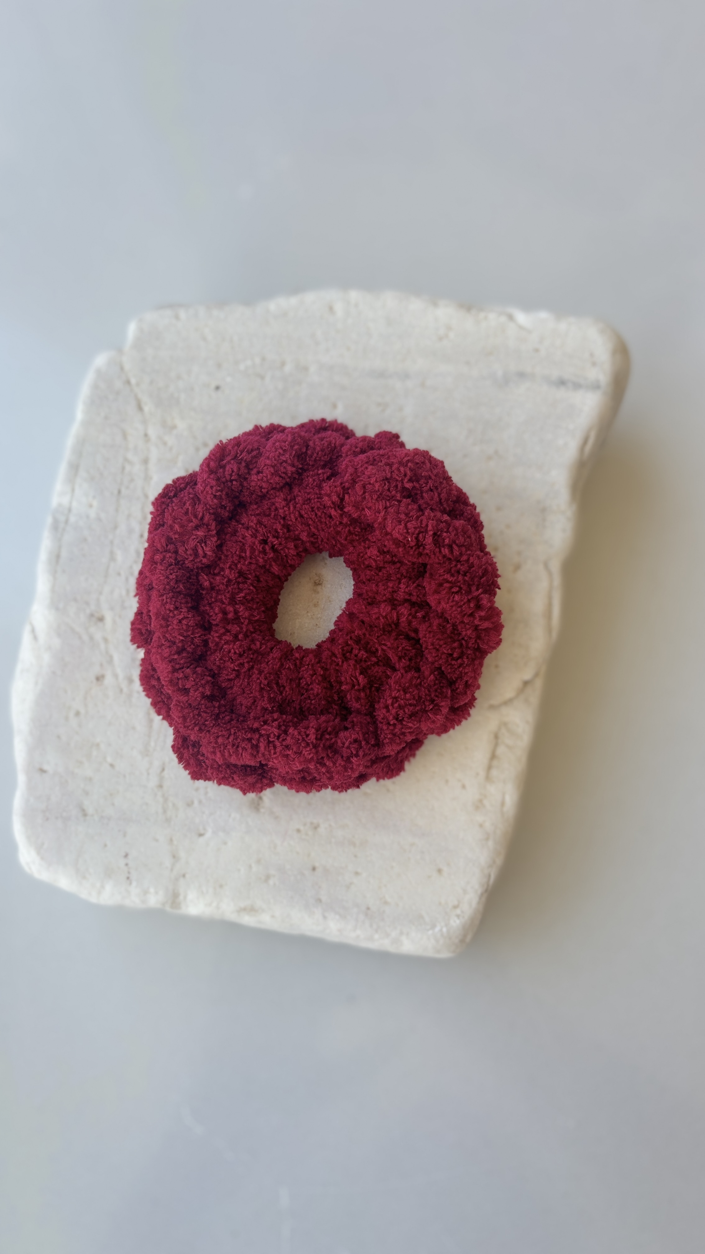 Χειροποίητο scrunchie puffy maroon